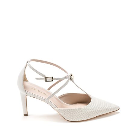 Alternative view of Ženske sandale Luz-da-lua-80480011 bele na štiklu