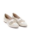 Ženske kožne plitke cipele Mascia-119.00 bež ravne