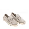 Ženske kožne mokasine Mascia-850 tamno bež ravne