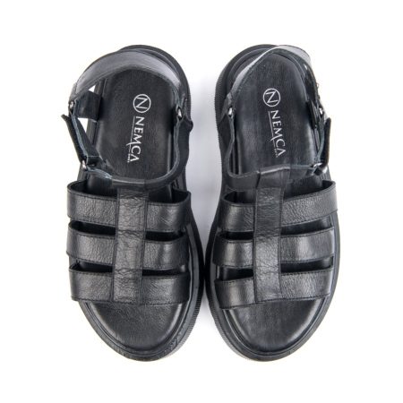 Ženske kožne sandale Nemca-0671431 crne ravne 5 Creator obuća | Ženska kožna obuća | Ženske kožne tašne | Ženske kožne torbe | Muška kožna obuća | Sezona proleće leto 2022 | Proleće leto 2022 | Creator |