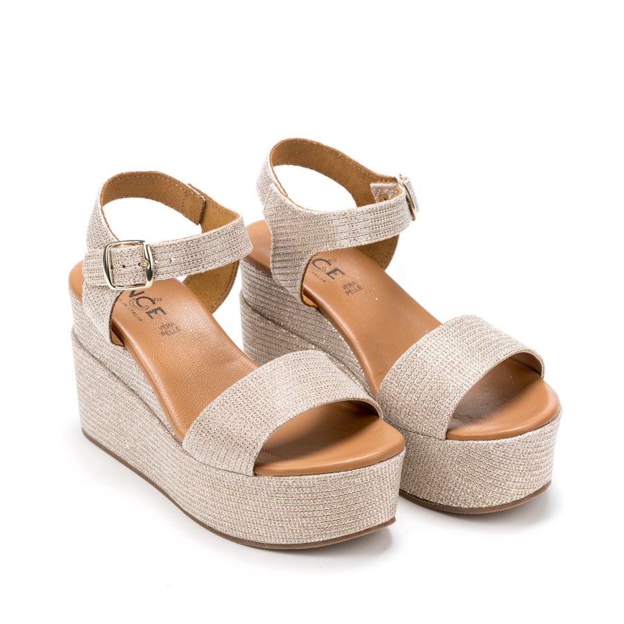 Ženske sandale Once-68616 bež na platformu 1 Ženske sandale Once-68616 bež na platformu