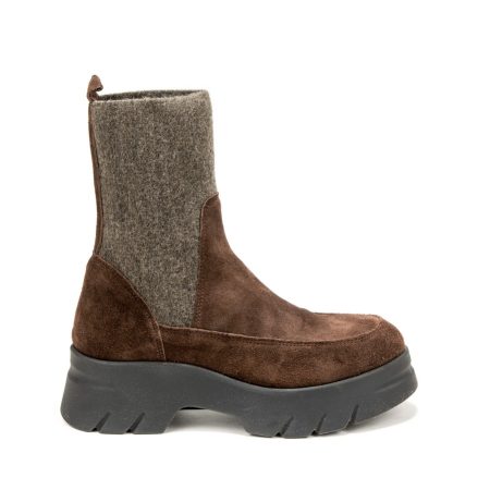 Alternative view of Ženske duboke čizme Once-TORI09 braon ravne