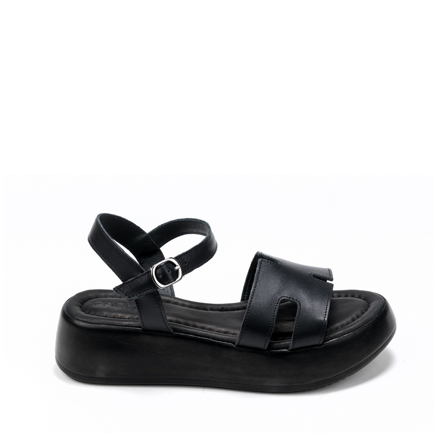 Ženske kožne sandale Pasito-701312 crne ravne 2 Ženske kožne sandale Pasito-701312 crne ravne - Slika 2