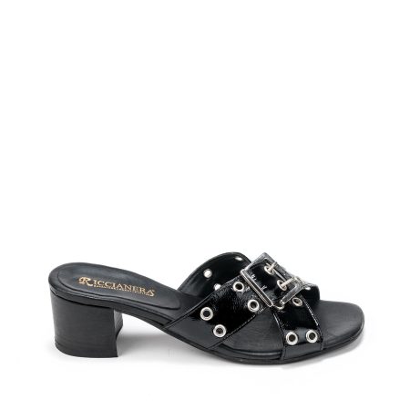 Ženske papuče Riccianera-031 crne na štiklu