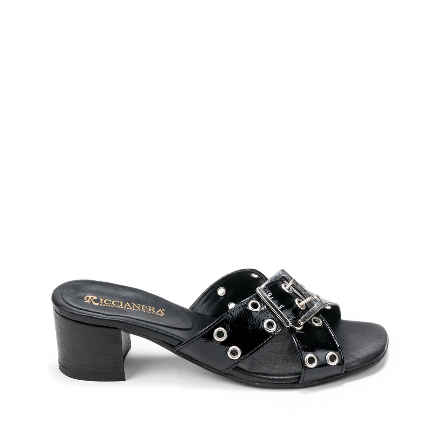 Ženske papuče Riccianera-031 crne na štiklu 6 15645 riccianera 031 naplak nero 1