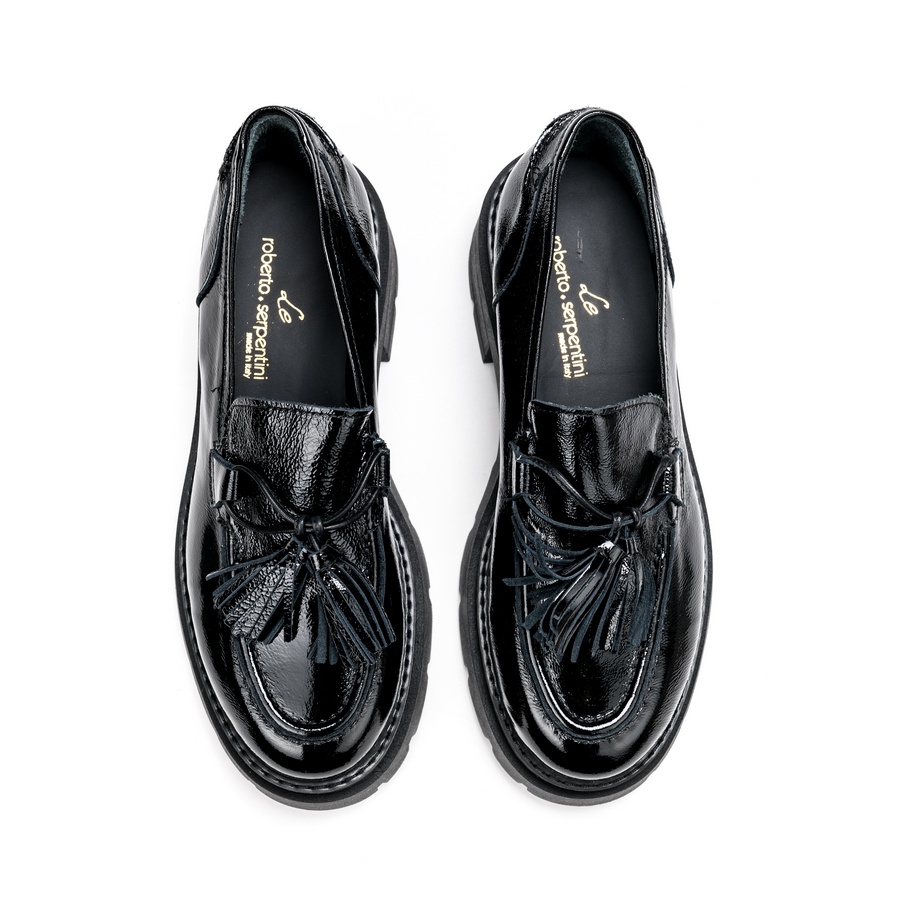 Ženske kožne plitke cipele Roberto-Serpentini-FIOCCO crne ravne 3 Ženske kožne plitke cipele Roberto-Serpentini-FIOCCO crne ravne - Slika 3