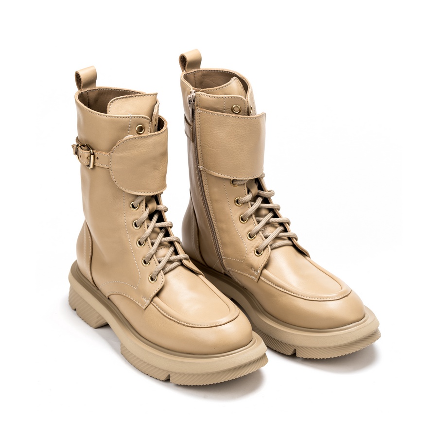 Ženske kožne plitke čizme Roberto-Serpentini-M9 bež ravne 1 Ženske kožne plitke čizme Roberto-Serpentini-M9 bež ravne