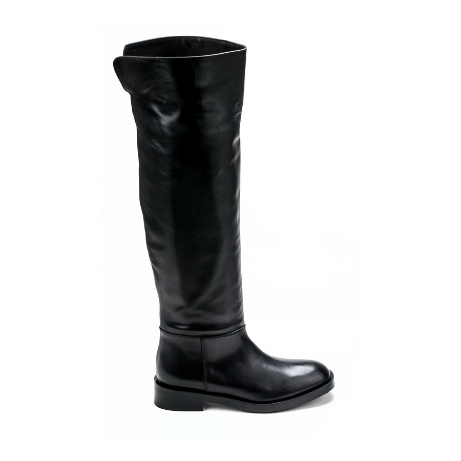 Ženske kožne duboke čizme Roberto-Serpentini-MC197 crne ravne 2 Ženske kožne duboke čizme Roberto-Serpentini-MC197 crne ravne - Slika 2