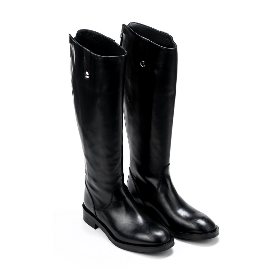 Ženske kožne duboke čizme Roberto-Serpentini-M50 crne ravne 1 Ženske kožne duboke čizme Roberto-Serpentini-M50 crne ravne