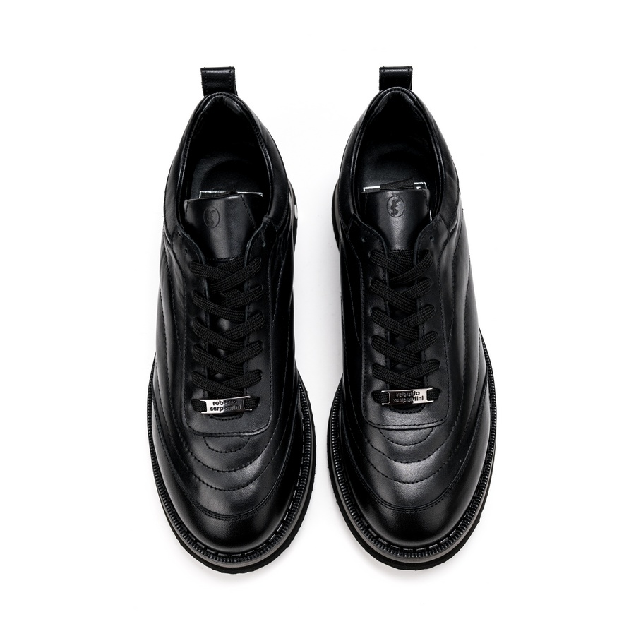Muške kožne plitke cipele Roberto-Serpentini-58365 crne ravne 3 Muške kožne plitke cipele Roberto-Serpentini-58365 crne ravne - Slika 3
