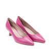 Ženske kožne plitke cipele Silko-ADY1 roze na štiklu