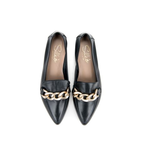 Ženske kožne plitke cipele Silko-06-44 crne ravne - Kupite odmah na Creator.rs -