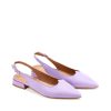 Ženske kožne sandale Silko-P08 ljubičaste ravne