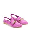 Ženske kožne sandale Silko-06-45 roze ravne