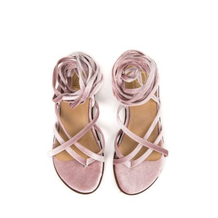 Ženske sandale Silko-SC04/GL roze ravne 5 13974 silko sc04 gl veluto cipria 3