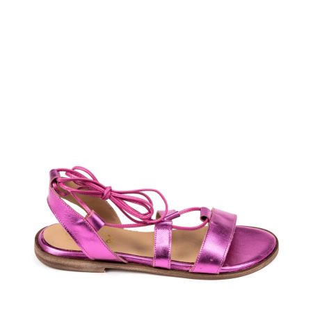 Alternative view of Ženske kožne sandale Silko-SC03/GL roze ravne