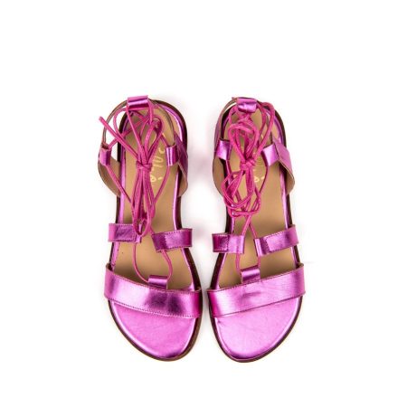 Ženske kožne sandale Silko-SC03/GL roze ravne 5 13979 silko sc03 gl fuxia 3