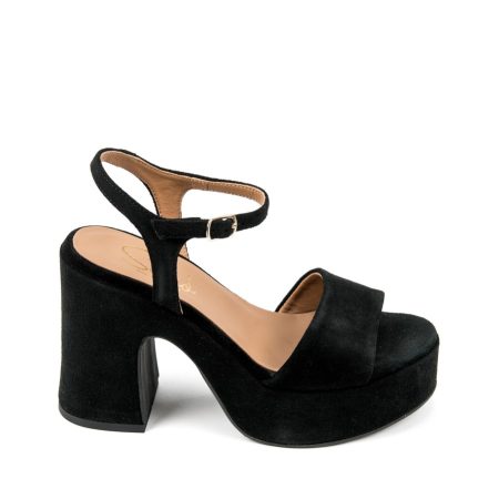 Alternative view of Ženske kožne sandale Silko-PL71 crne na štiklu