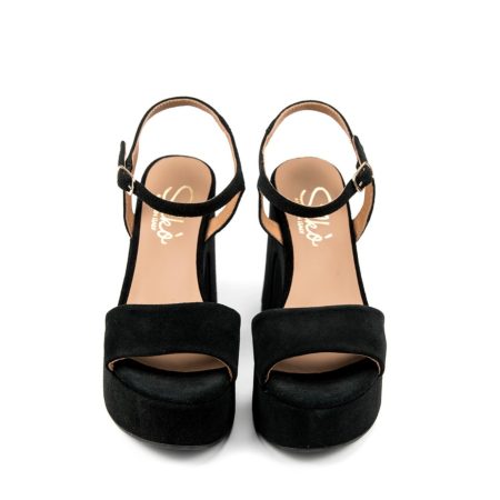 Ženske kožne sandale Silko-PL71 crne na štiklu - Kupite odmah na Creator.rs -