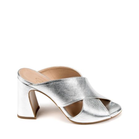 Alternative view of Ženske kožne papuče Silko-KAREN16 sive na štiklu