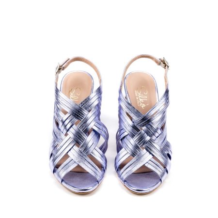 Ženske kožne sandale Silko-KAREN17 ljubičaste na štiklu 5 13997 silko karen17 lila 3