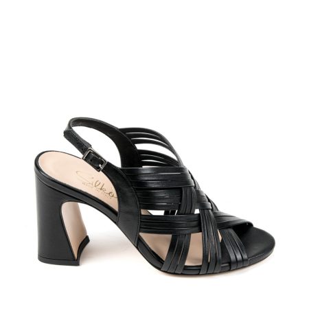 Alternative view of Ženske kožne sandale Silko-KAREN17 crne na štiklu