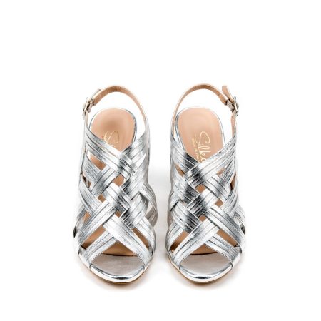 Ženske kožne sandale Silko-KAREN17 svetlo sive na štiklu - Kupite odmah na Creator.rs -