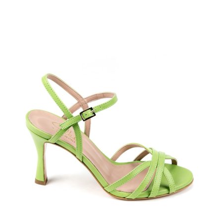 Alternative view of Ženske kožne sandale Silko-VENERE17 zelene na štiklu