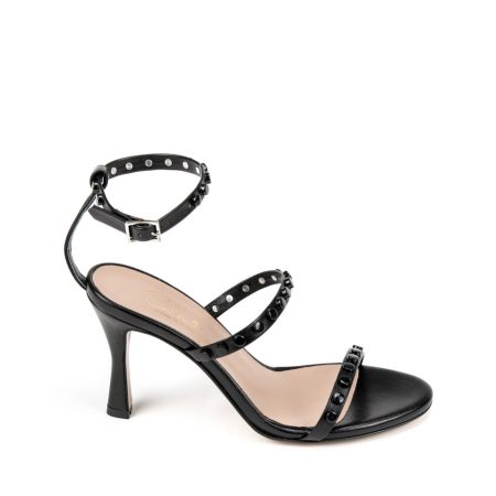 Alternative view of Ženske kožne sandale Silko-VENERE7/FT crne na štiklu