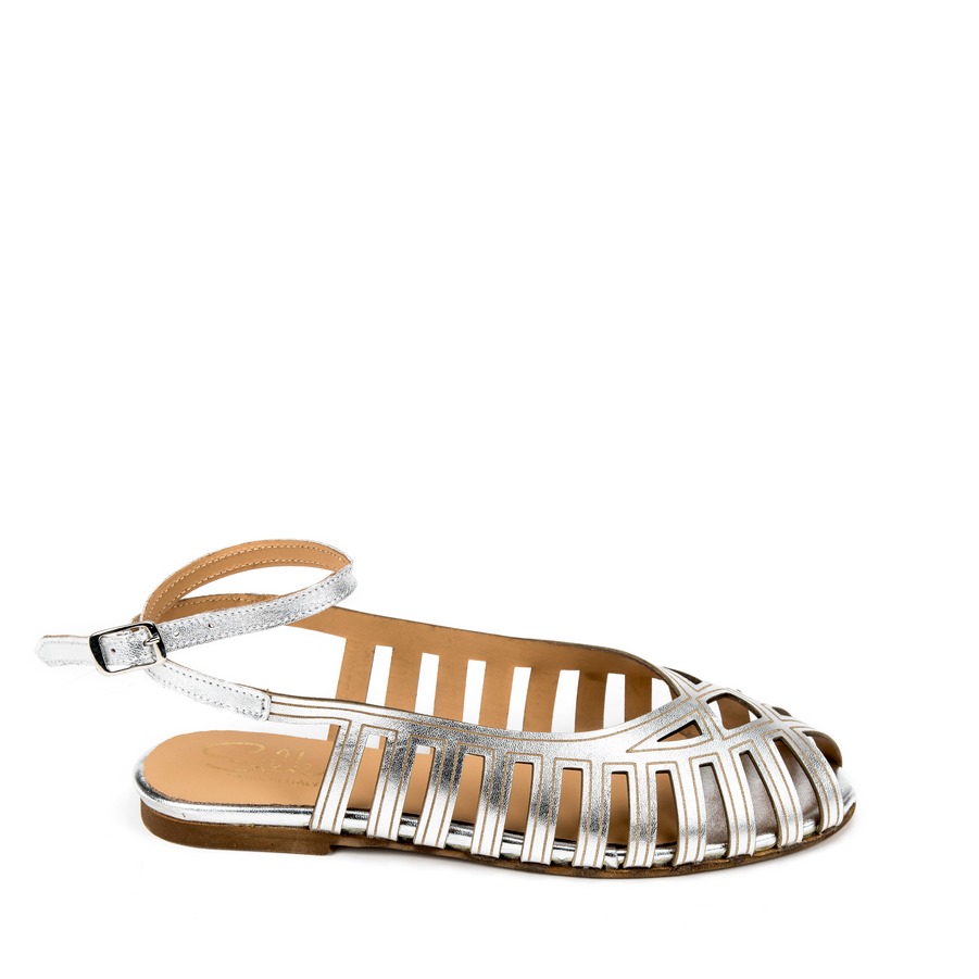 Ženske kožne sandale Silko-LUNA3 svetlo sive ravne - Kupite odmah na Creator.rs Ženske kožne sandale Silko-LUNA3 svetlo sive ravne - Slika 2