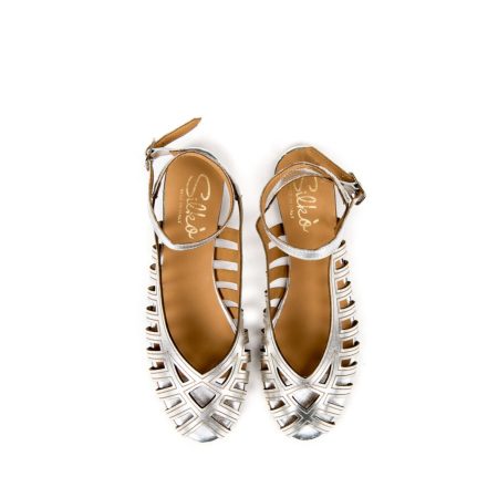 Ženske kožne sandale Silko-LUNA3 svetlo sive ravne - Kupite odmah na Creator.rs -