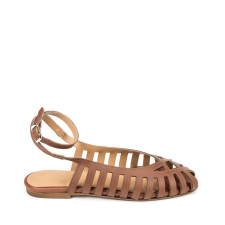 Alternative view of Ženske kožne sandale Silko-LUNA3 braon ravne