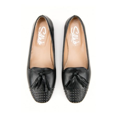 Ženske kožne plitke cipele Silko-PL10 crne ravne - Kupite odmah na Creator.rs -