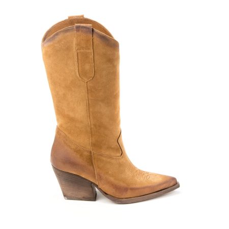 Alternative view of Ženske kožne duboke čizme Silko-1765/R braon na štiklu