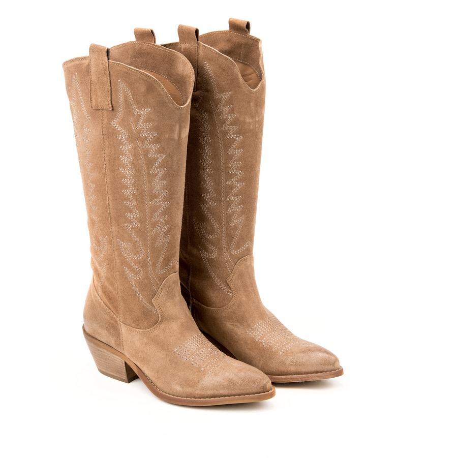 Ženske kožne duboke čizme Silko-PT04 svetlo braon na štiklu 6 14240 silko pt04 cam legno 2