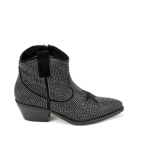 Alternative view of Ženske kožne plitke čizme Silko-PT100 crne na štiklu