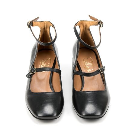 Ženske kožne plitke cipele Silko-MARY51 crne na štiklu - Kupite odmah na Creator.rs -