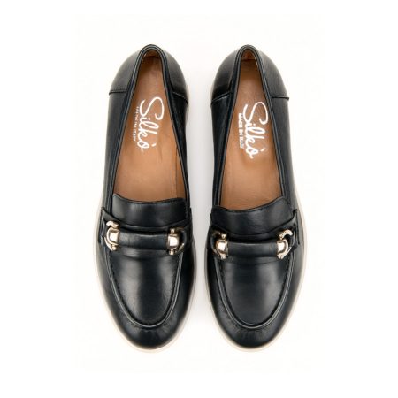 Ženske kožne plitke cipele Silko-MIKA01 crne ravne 5 14247 silko mika01 nero 3