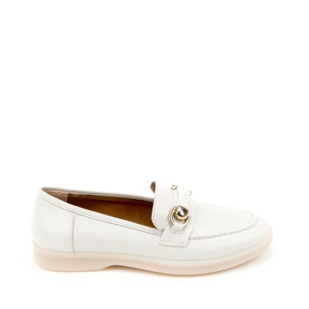 Alternative view of Ženske kožne plitke cipele Silko-MIKA01 bele ravne