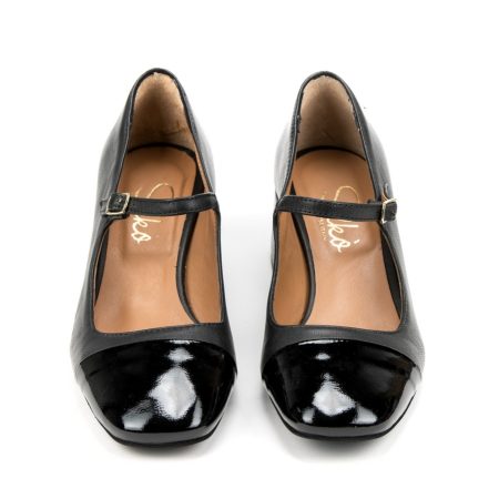 Ženske kožne plitke cipele Silko-MARY52 crne na štiklu 5 14273 silko mary52 nero nero 3