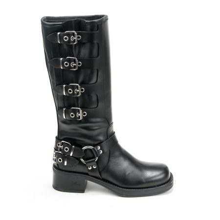 Elegantne ženske kožne čizme u crnoj boji za jesen/zimu - Creator.rs