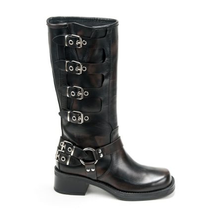 Elegantne ženske kožne čizme u crnoj boji za jesen/zimu - Creator.rs