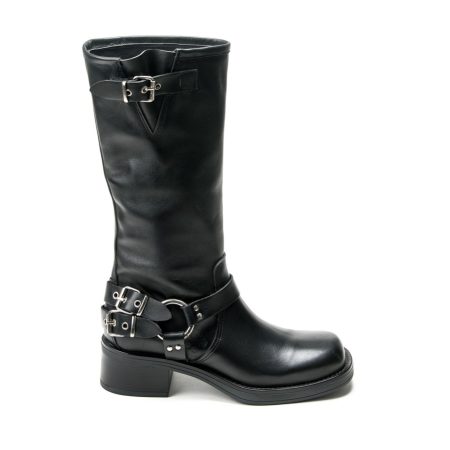 Elegantne ženske kožne čizme u crnoj boji za jesen/zimu - Creator.rs