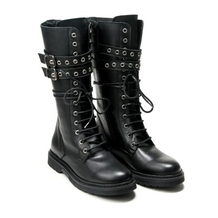 Elegantne ženske kožne čizme u crnoj boji za jesen/zimu - Creator.rs