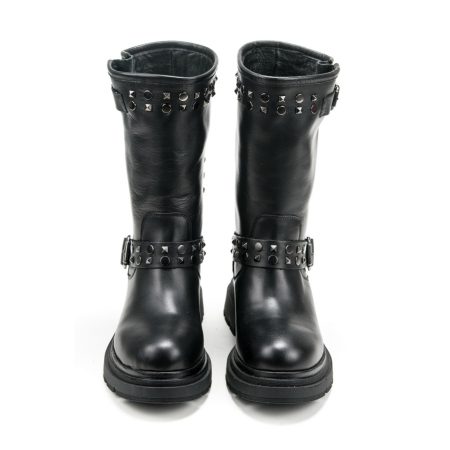 Elegantne ženske kožne čizme u crnoj boji za jesen/zimu - Creator.rs