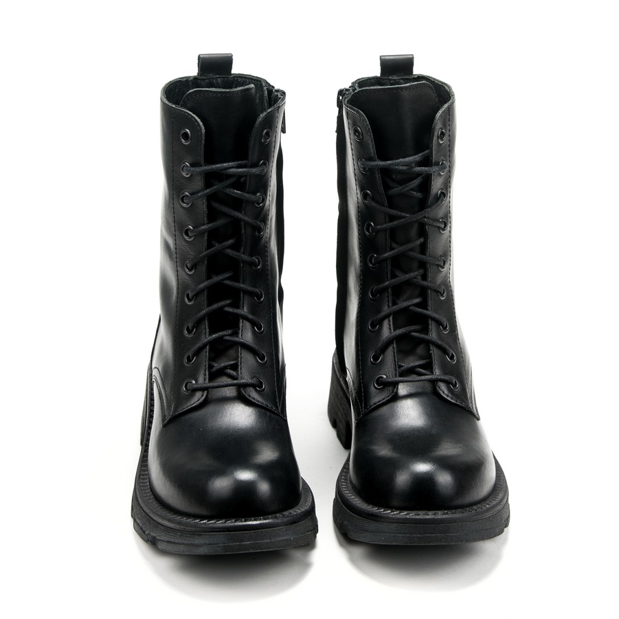 Ženske kožne plitke čizme Silko-ST73 crne na štiklu - Kupite odmah na Creator.rs Moderne plitke čizme od prave kože, udobne i tople za hladne dane – Creator.rs