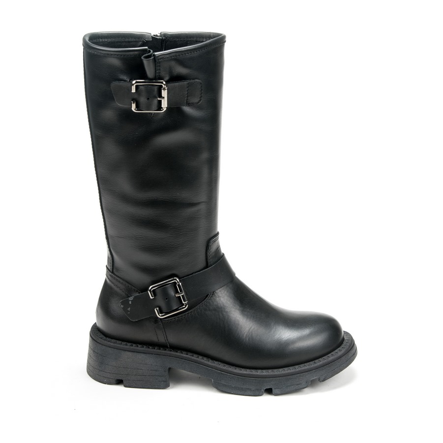 Ženske kožne duboke čizme Silko-ST71 crne na štiklu 2 Elegantne ženske kožne čizme u crnoj boji za jesen/zimu - Creator.rs