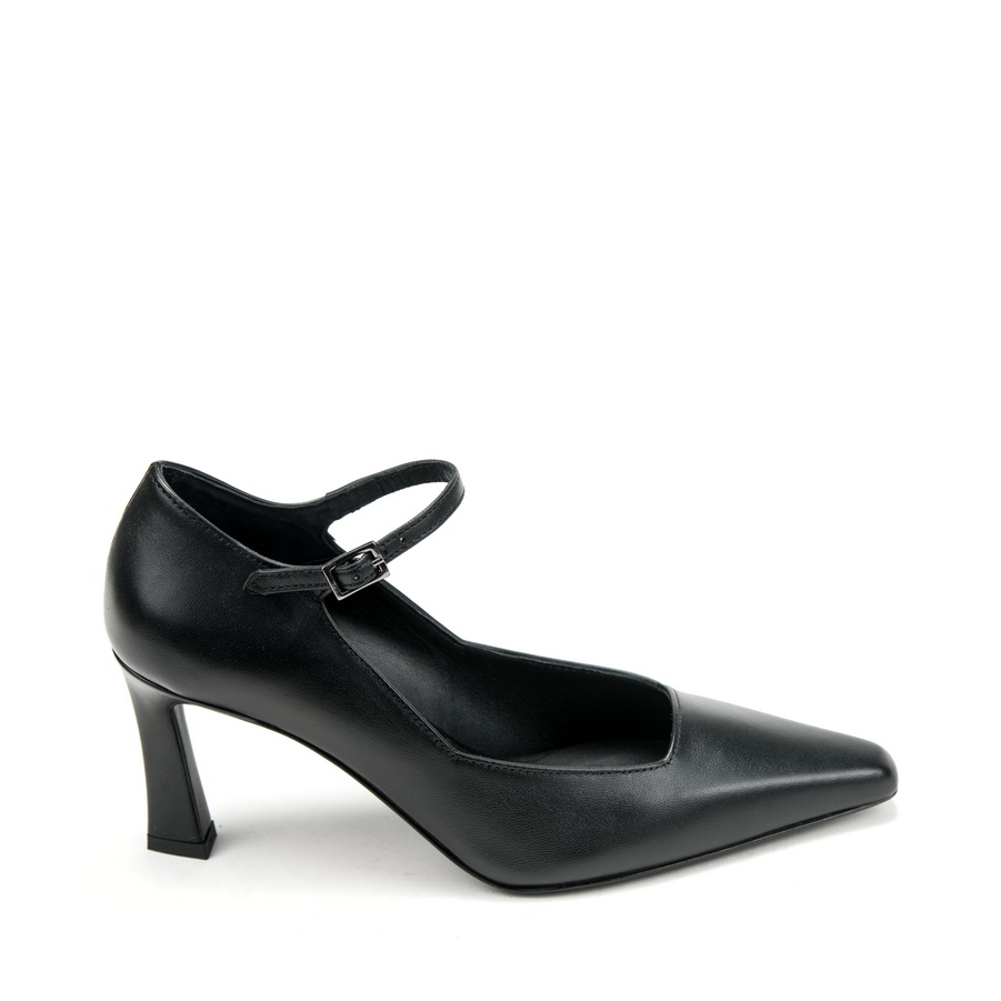 Ženske kožne plitke cipele Silko-ALBA6 crne na štiklu 2 Kožne cipele vrhunskog kvaliteta za svečane i poslovne prilike – Creator obuća