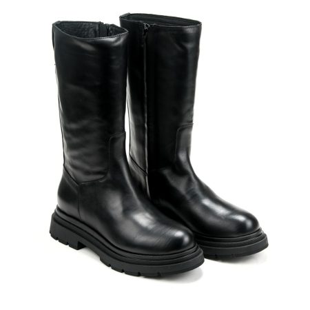 Elegantne ženske kožne čizme u crnoj boji za jesen/zimu - Creator.rs