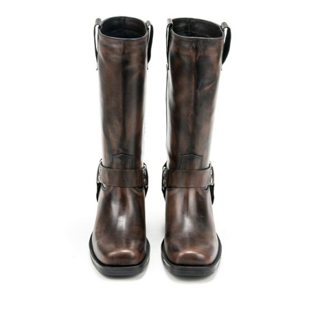 Ženske kožne plitke čizme Silko-PARIS braon na štiklu - Kupite odmah na Creator.rs Elegantne ženske kožne čizme u crnoj boji za jesen/zimu - Creator.rs